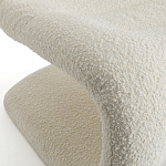 Кресло изогнутое с обивкой из ткани букле Smooth Bend Boucle Chair варинант исполнения - 5 | Loft Concept в Самаре