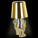 Настольная лампа фигурная золотого цвета с гладким абажуром Высота 19 см Sophia варинант исполнения - 7 | Loft Concept в Самаре