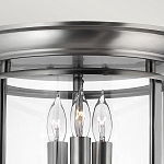 Потолочный светильник в форме фонаря с прозрачным цилиндрическим плафоном и тремя лампами в форме свечей Hinkley варинант исполнения - 4 | Loft Concept в Самаре