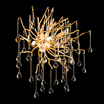 Бра с лучеобразным основанием и подвесками из прозрачного стекла в виде длинных капель Droplet Chandelier варинант исполнения - 4 | Loft Concept в Самаре