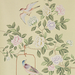 Обои ручная роспись Askew Verdigris  варинант исполнения - 1 | Loft Concept в Самаре