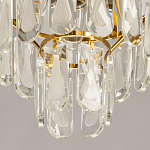 Люстра многоярусная с овальными прозрачными подвесками 28 см Harmonica варинант исполнения - 9 | Loft Concept в Самаре