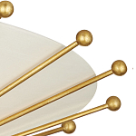 Потолочный светильник в форме конуса с каркасом золотого цвета и тканевым абажуром Inspiration in Light варинант исполнения - 1 | Loft Concept в Самаре