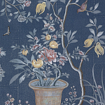 Обои ручная роспись Houghton Dark Blue варинант исполнения - 2 | Loft Concept в Самаре