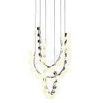 Люстра подвесная светодиодная с круглыми плафонами белого цвета PEARLS Suspension 39  варинант исполнения - 1 | Loft Concept в Самаре