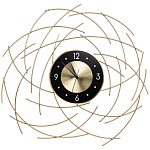 Часы настенные из металла с чёрным циферблатом Current Time варинант исполнения - 1 | Loft Concept в Самаре