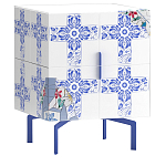 Тумба на синих ножках Short Re Rblue варинант исполнения - 1 | Loft Concept в Самаре