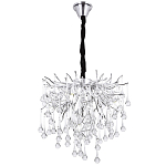 Люстра с хрустальными подвесками капли серебро Droplet Silver Chandelier 5 варинант исполнения - 2 | Loft Concept в Самаре