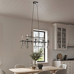 Люстра подвесная с 8-ю лампами и стеклянными круглыми подвесками Currey & Company варинант исполнения - 4 | Loft Concept в Самаре