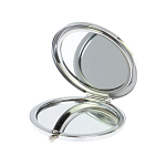 Зеркало карманное складное круглое из натурального камня Малахит с Хризоколлой в подарочной упаковке Silver Stone Mirrors варинант исполнения - 3 | Loft Concept в Самаре