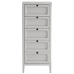 Комод узкий с 5-ю ящиками серый Silva Grey Chest of Drawers варинант исполнения - 1 | Loft Concept в Самаре