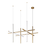 Люстра с 6-ю цилиндрическими плафонами на тонких тросах Trumpet tube варинант исполнения - 2 | Loft Concept в Самаре