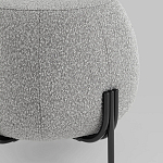 Пуф в ткани букле серого цвета Pikelet варинант исполнения - 3 | Loft Concept в Самаре