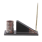 Настольный письменный набор из яшмы с часами Manager Organizer варинант исполнения - 3 | Loft Concept в Самаре