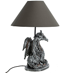 Настольная лампа с абажуром Дракон Silver Dragon варинант исполнения - 3 | Loft Concept в Самаре