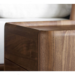 Прикроватный деревянный столик с 2-мя ящиками Moon Walnut Furniture варинант исполнения - 8 | Loft Concept в Самаре