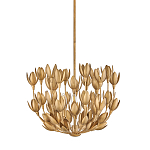 Люстра золотого цвета из множества металлических лепестков в форме тюльпанов Hinkley варинант исполнения - 1 | Loft Concept в Самаре