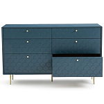 Комод с 6 выдвижными ящиками Scale Ornament Blue Chest of Drawers варинант исполнения - 3 | Loft Concept в Самаре