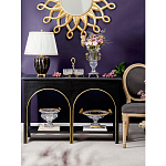 Чаша из прозрачного стекла с бронзовым ободком и фигурками бабочек Eden Garden варинант исполнения - 3 | Loft Concept в Самаре