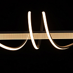 Люстра линейная черного цвета с волнообразным металлическим элементом Luke Lampco Tracer Lamp варинант исполнения - 5 | Loft Concept в Самаре