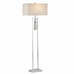 Торшер с прямоугольным тканевым абажуром на белом мраморном основании Silver Threads варинант исполнения - 4 | Loft Concept в Самаре