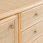 Длинный комод из ротанга с дверцами и ящиками Simone Rattan Chest of Drawers варинант исполнения - 5 | Loft Concept в Самаре