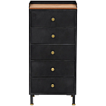 Высокий комод с 5-ю ящиками Cesar Black Chest of Drawers варинант исполнения - 1 | Loft Concept в Самаре