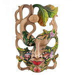 Маска деревянная резная расписная Tropical Paradise варинант исполнения - 3 | Loft Concept в Самаре