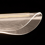 Люстра линейная с прозрачным волнообразным плафоном Wave Line варинант исполнения - 5 | Loft Concept в Самаре