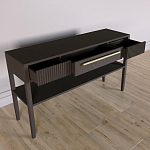 Дизайнерская Консоль с полкой и ящиком Primo Темный орех варинант исполнения - 6 | Loft Concept в Самаре