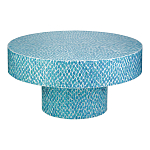 Стол Кофейный с инкрустацией Flower Blue варинант исполнения - 1 | Loft Concept в Самаре