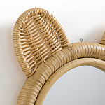 Зеркало из ротанга в форме головы медведя Wicrer Furniture варинант исполнения - 3 | Loft Concept в Самаре