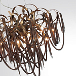 Люстра подвесная с объемной композицией из скрученных лент и металлических цепочек Atlantis Chain варинант исполнения - 3 | Loft Concept в Самаре