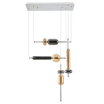 Люстра подвесная из металла и стекла Harmony of Strict Lines варинант исполнения - 1 | Loft Concept в Самаре