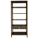 Стеллаж Elsa Dreams Walnut со стеклянными полками и ящиком варинант исполнения - 7 | Loft Concept в Самаре