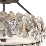 Потолочный светильник круглый с абажуром из устричных раковин Sea Ravens варинант исполнения - 1 | Loft Concept в Самаре