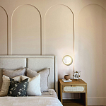 Светодиодное бра круглой формы с металлической рамой золотого цвета Marble Glow варинант исполнения - 2 | Loft Concept в Самаре