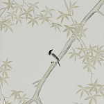 Обои ручная роспись Summer Night Blossom Colourway SC-122 on Bleached white dyed silk варинант исполнения - 1 | Loft Concept в Самаре