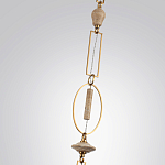 Подвесной светильник с прямоугольными и овальными элементами и акцентом из натурального камня Tectona  варинант исполнения - 6 | Loft Concept в Самаре