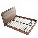 Кровать двуспальная с высоким изголовьем из дерева и подушек из экокожи Modern Look варинант исполнения - 4 | Loft Concept в Самаре