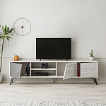 ТВ-тумба с 3-мя дверцами и полками Grey Albe TV Stand варинант исполнения - 3 | Loft Concept в Самаре