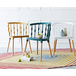 Пластиковый стул на ножках из массива бука Ferret Spiral Green варинант исполнения - 8 | Loft Concept в Самаре