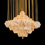 Люстра с фигурными подвесками из натурального камня Glowing Spheres варинант исполнения - 2 | Loft Concept в Самаре