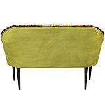 Диван двухместный из натурального бука с цветочным принтом Impressionism in Art варинант исполнения - 2 | Loft Concept в Самаре