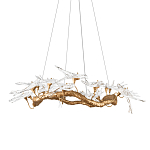 Люстра подвесная с прозрачными стеклянными птичками на ветвях Диаметр 100 см Serip Voa варинант исполнения - 1 | Loft Concept в Самаре