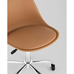 Офисный стул на металлическом основании EGGERY Brown пластик варинант исполнения - 2 | Loft Concept в Самаре