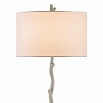 Торшер с цилиндрическим тканевым абажуром на каркасе в виде тонкого дерева Gray Branch варинант исполнения - 1 | Loft Concept в Самаре