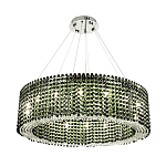 Круглая люстра с хрустальными подвесками Crystal Art Chrome Green Chandelier 12 варинант исполнения - 1 | Loft Concept в Самаре