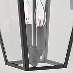 Настенный фонарь черного цвета с прозрачным стеклянным плафоном трапециевидной формы Hinkley варинант исполнения - 4 | Loft Concept в Самаре