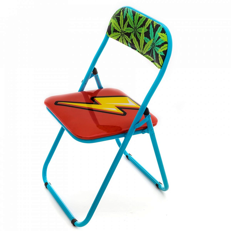 Стул Seletti Folding Chair Flash Мульти Голубой в Самаре | Loft Concept 